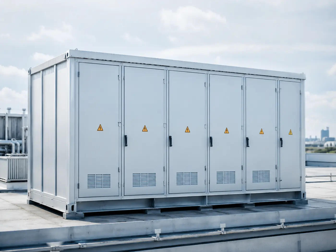 Outdoor electrical cabinet illustrating lower energy demand