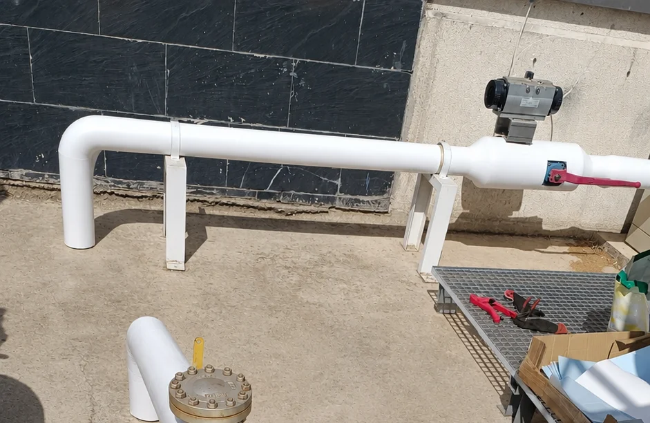CoolPly applied on gas pipeline insulation at a Redexis CNG station